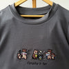 Tencel™ Fabric Camping Inspired Embroidered Half Sleeves T-Shirt