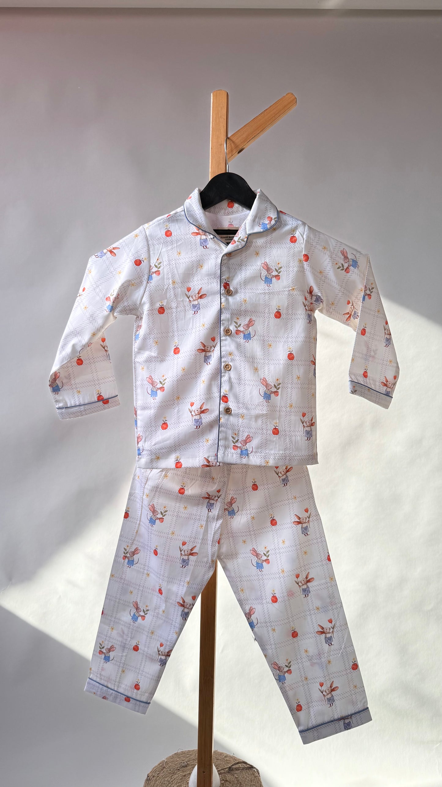 Mouse and The Pot Story Inspired Premium Italian Cotton Night Suit