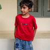 Tencel™ Fabric Pacman Inspired Embroidered Half Sleeves T-Shirt