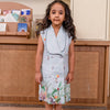 Nature Flight Printed Pure Linen BLazer Dress