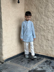Dusty Starlight – Mal Cotton Hand Embroidered Kurta Pajama Set
