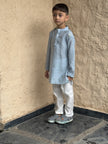 Dusty Starlight – Mal Cotton Hand Embroidered Kurta Pajama Set