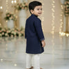 Royal Navy Blue Mirror work Kurta Pajama Set