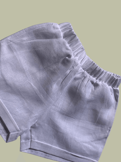Classic Unisex Solid Purple Color Pure Linen Shirt