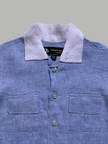 Classic Unisex Blue White Collared Shirt & White Shorts Set - Funny Bones Clothings