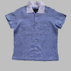 Classic Unisex Blue White Collared Shirt & Shorts Set - Funny Bones Clothings