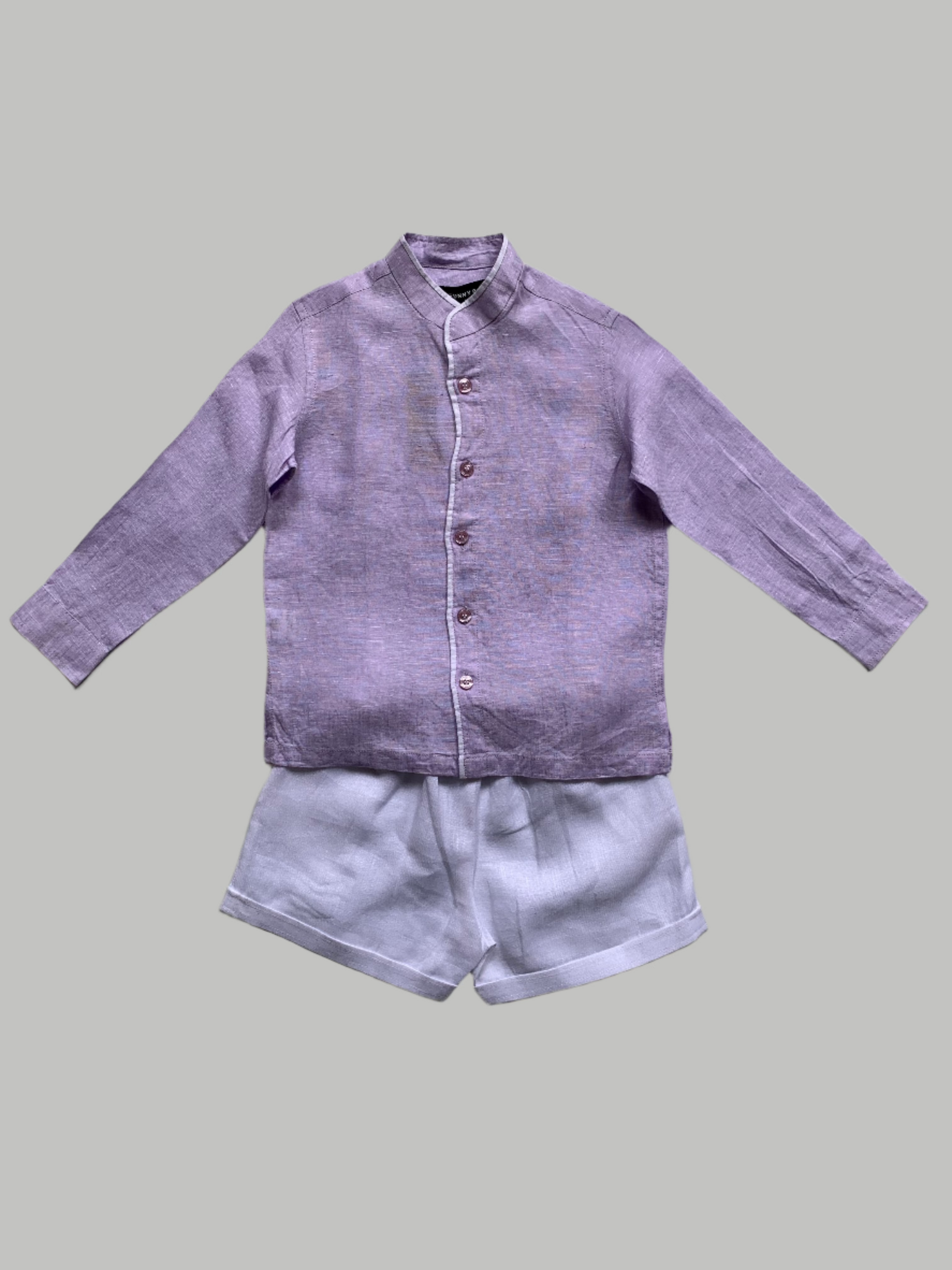 Classic Unisex Purple Shirt & White Shorts Set - Funny Bones Clothings