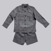 Classic Unisex Denim Grey- Black Shirt & Shorts Set - Funny Bones Clothings