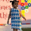 Vintage Circus Harlequin Print Premium Linen Dress