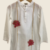 Festival of Lotus Themed Handpainted Chanderi Kurta Pajama Set