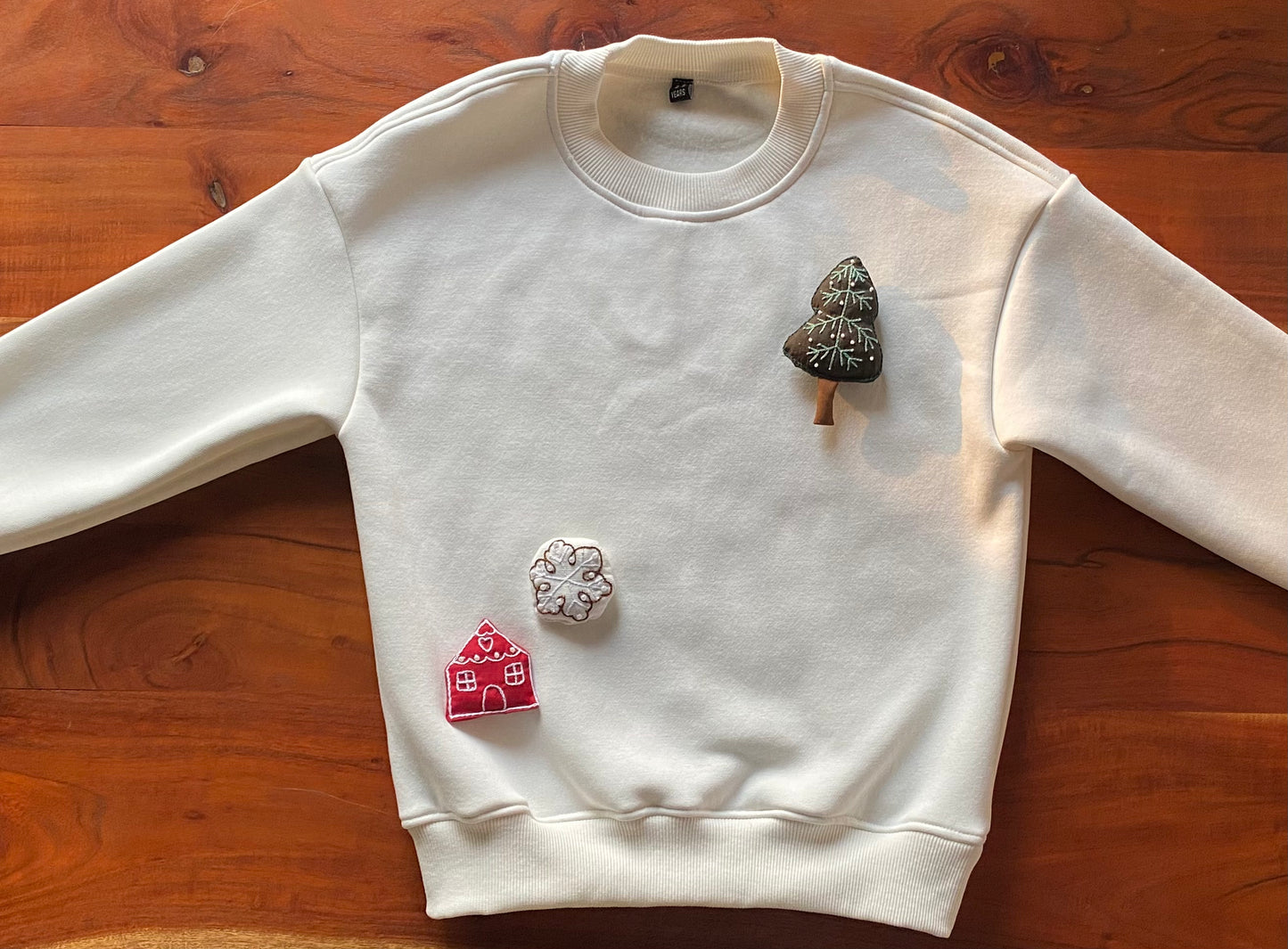 Kids' Festive Threadwork Appliqué Jumper