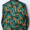 Black Leopard Printed Satin Blazer Set - Funny Bones Clothings