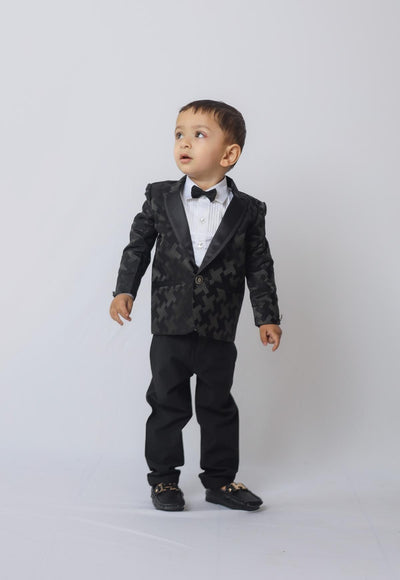Plus Signed Jacquard Blazer Only - Funny Bones Clothings