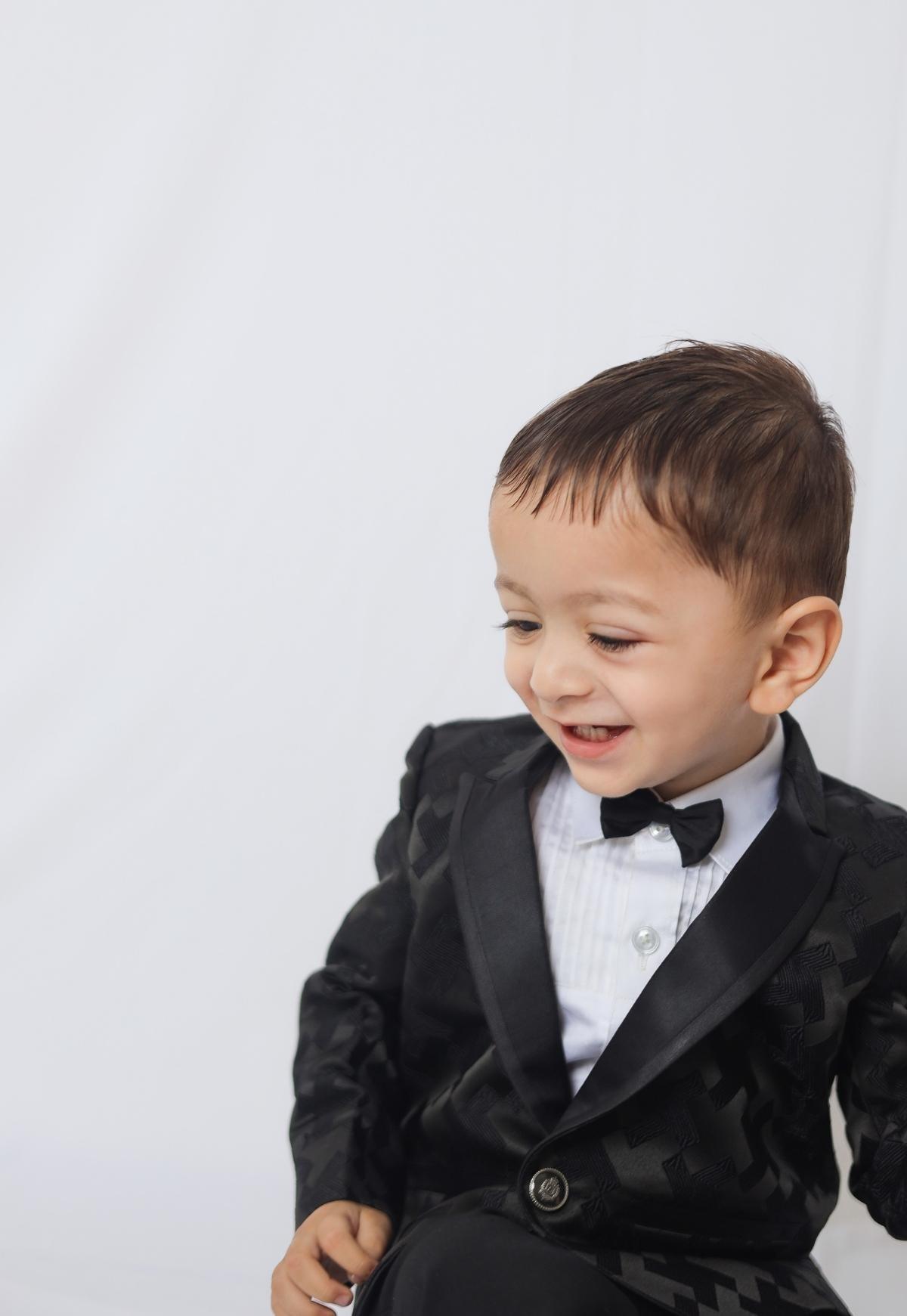 Plus Signed Jacquard Blazer Set - Funny Bones Clothings