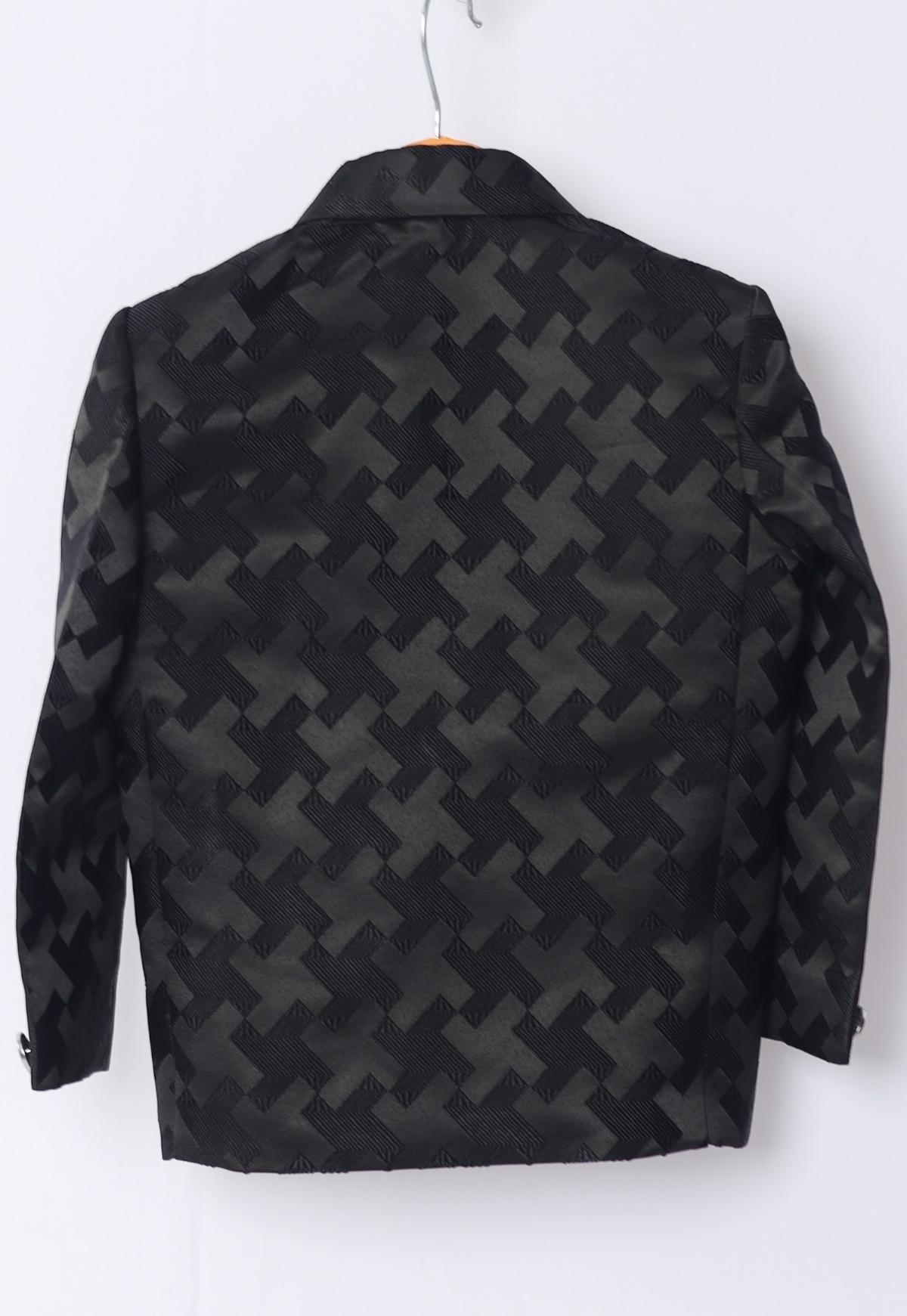 Plus Signed Jacquard Blazer Only - Funny Bones Clothings