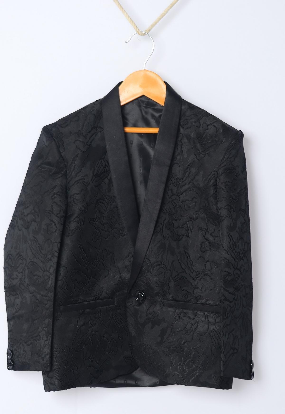 Engraved Flower styled Jacquard Blazer Only - Funny Bones Clothings