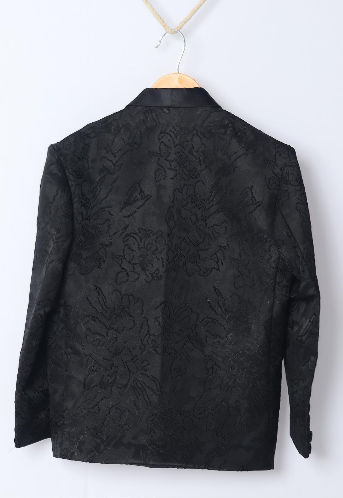 Engraved Flower styled Jacquard Blazer Only - Funny Bones Clothings