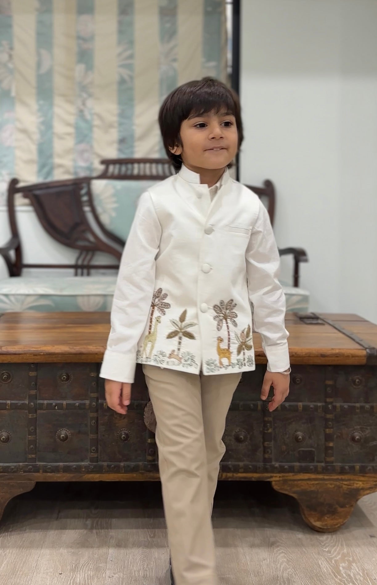 The Eden Hand worked Koti , Shirt and Trouser Set