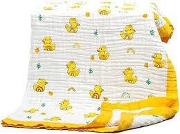 Duck Print 100% Soft Cotton Muslin Blanket (Pack of 1) - Funny Bones Clothings