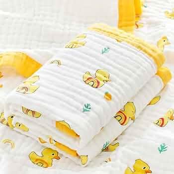 Duck Print 100% Soft Cotton Muslin Blanket (Pack of 1) - Funny Bones Clothings