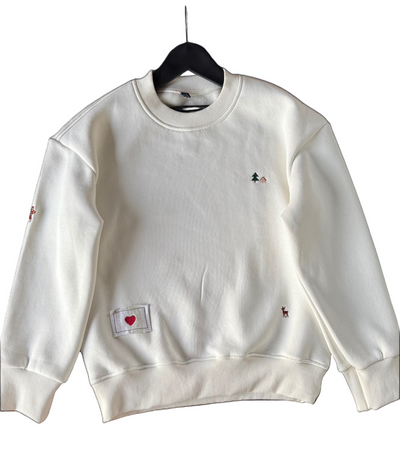 Pure Cotton Hand Threadwork Sweatshirt