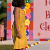 Mustard Twig Handwork Solid Premium Linen Dress