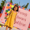 Mustard Twig Handwork Solid Premium Linen Dress