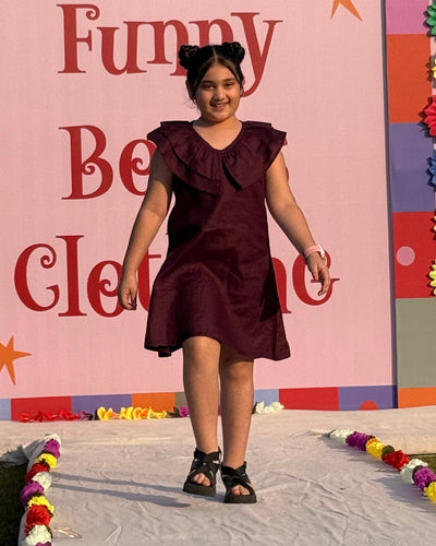 Wildwood Berry Solid Premium Linen Dress