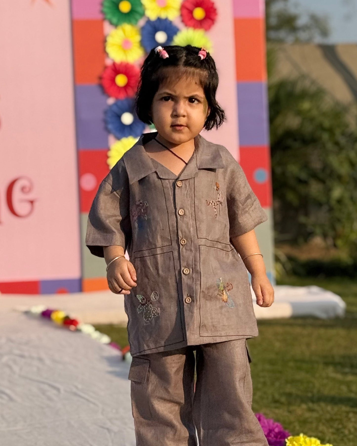 Windows Of Chatters Handwork Premium Linen Coord Set