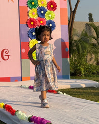 The Wonders Of Carnival Print Premium Linen Dres