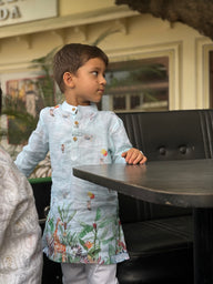 The Natures Flight Pure Linen Kurta Pajama Set