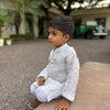 The Arbor Essence Print Pure Linen Kurta Pajama Set