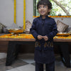 Royal Elephant Work Premium Satin Jodhpuri Open Jacket with Kurta Pajama Set - Funny Bones Clothings
