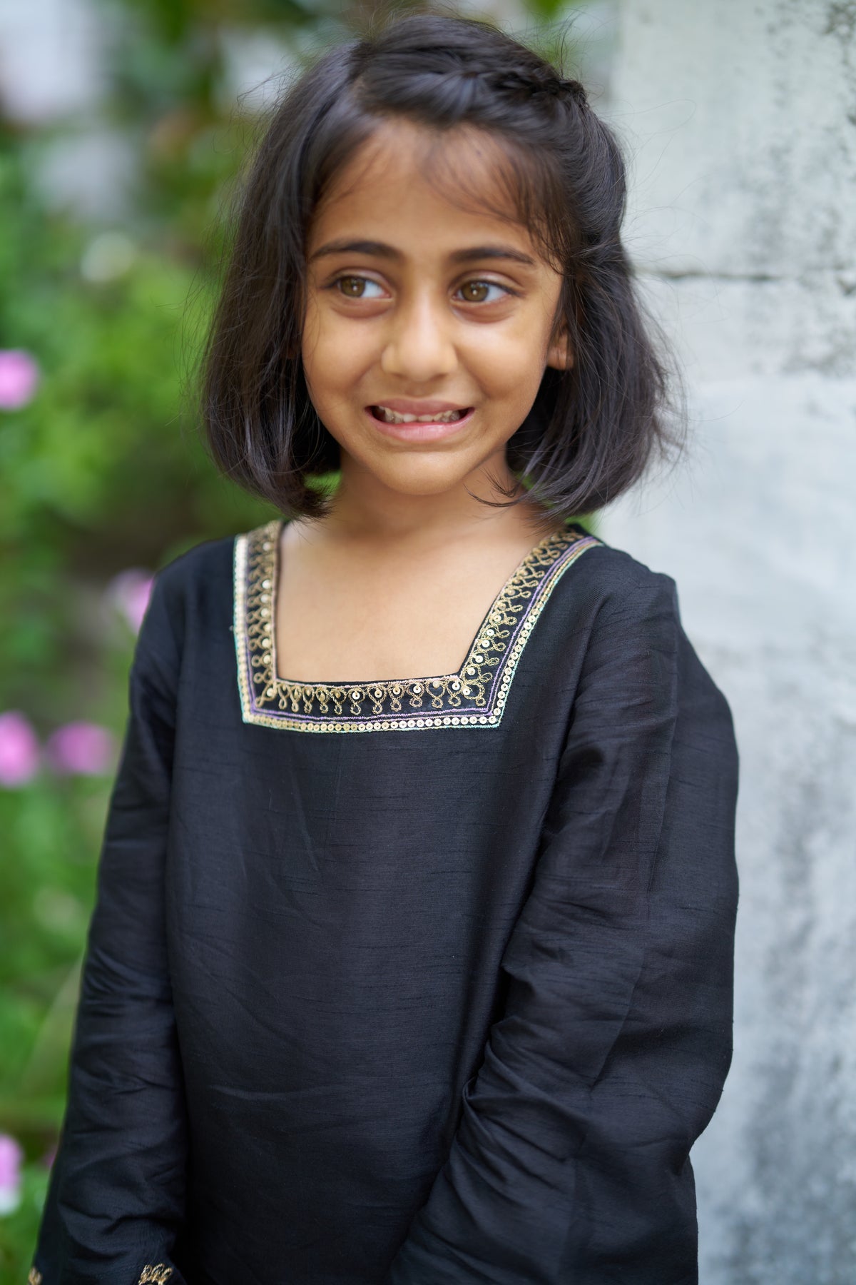 Shahzadi Girls Pure Silk Kurta Palazzo Set
