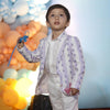 Party Animal Printed Pure Linen Blazer , Pure Linen Shirt and Pure Linen Pants Set - Funny Bones Clothings