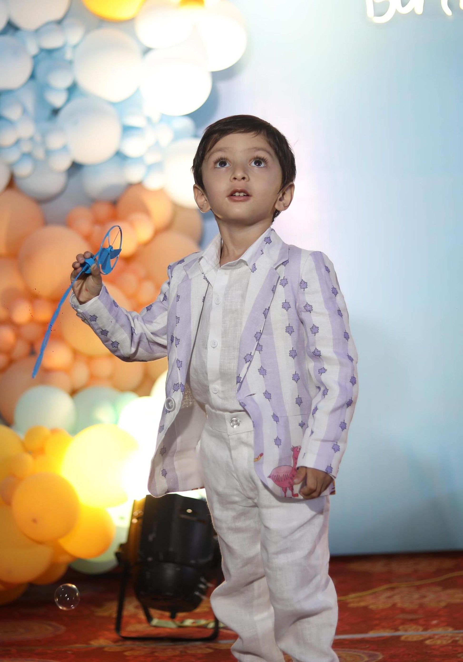 Party Animal Printed Pure Linen Blazer , Pure Linen Shirt and Pure Linen Pants Set - Funny Bones Clothings