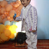 Party Animal Printed Pure Linen Blazer , Pure Linen Shirt and Pure Linen Pants Set - Funny Bones Clothings