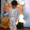 Party Animal Printed Pure Linen Blazer , Pure Linen Shirt and Pure Linen Pants Set - Funny Bones Clothings