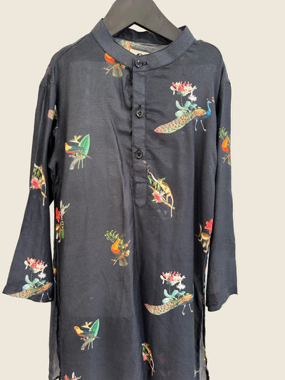 Fauna In The Shade Themed Kurta Pajama Set