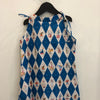 Vintage Circus Harlequin Print Premium Linen Dress
