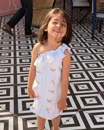Little Sky Glider Print Premium Linen Dress