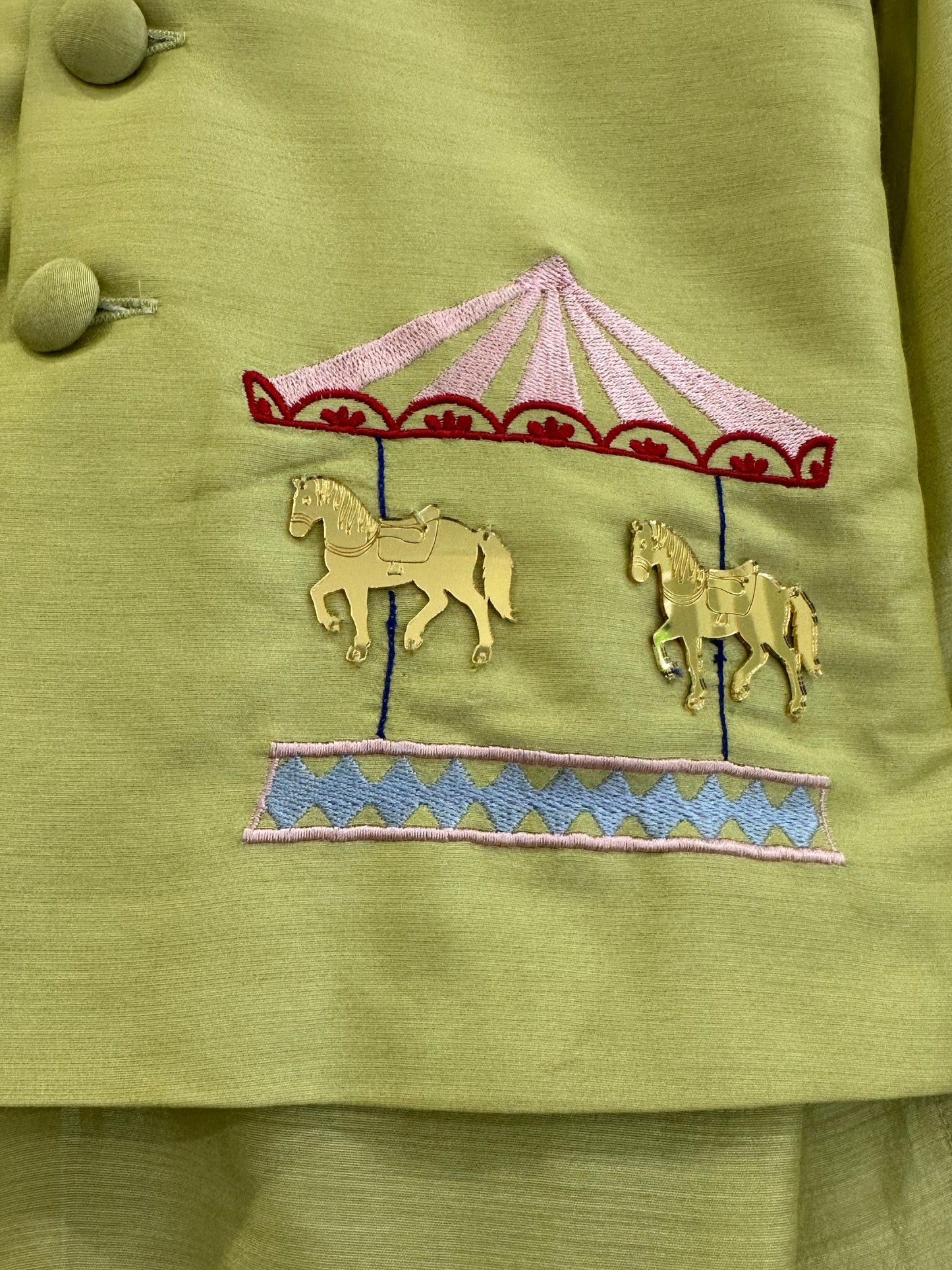 Ferris Dreams Pure Silk Koti Kurta Pajama Set