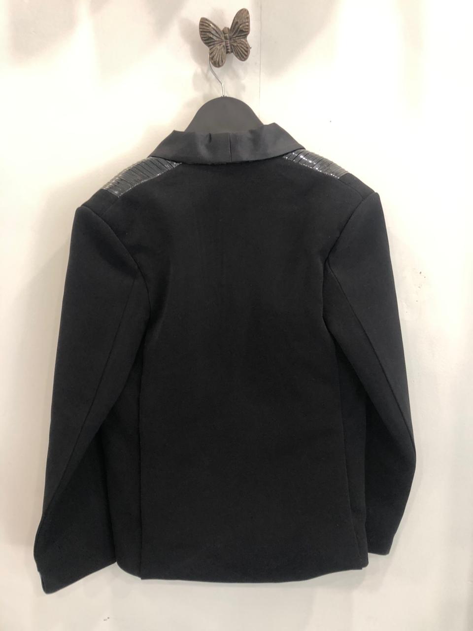 Obsidian Shine Signature Black Blazer Set