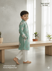 Adventure Print Pure Silk Kurta Pajama Set - Funny Bones Clothings