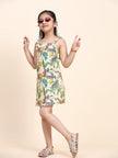 African Forest Print Pure Linen Dress - Funny Bones Clothings