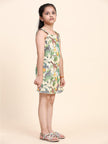 African Forest Print Pure Linen Dress - Funny Bones Clothings