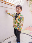 African Forest Themed Printed Pure Linen Blazer Set - Funny Bones Clothings