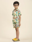 African Forest Themed Printed Pure Linen Premium Co-ords - Funny Bones Clothings