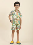 African Forest Themed Printed Pure Linen Premium Co-ords - Funny Bones Clothings