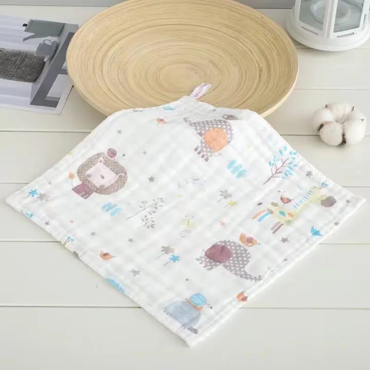 Assorted Design 100% Soft Cotton Muslin Handkerchief (Pack of 5) - Funny Bones Clothings